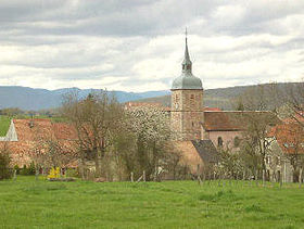 le village et l'église