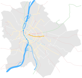 Budapest tramway network 37A.svg