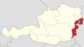 Localisation du Burgenland sur la carte de l'Autriche