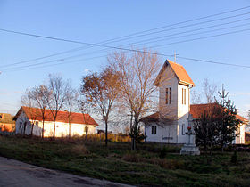 Le centre de Busenje avec l'église catholique Saint-Martin