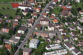 Vue aérienne de Busswil bei Büren