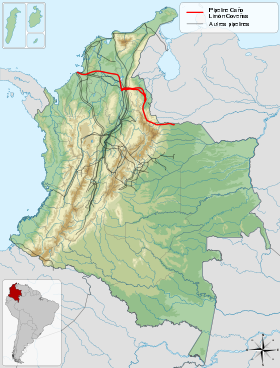 Tracé du pipeline Caño Limón–Coveñas