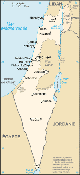 carte : Géographie d'Israël