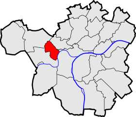 Localisation de Belgrade dans la commune de Namur