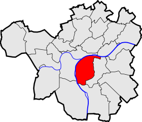 Localisation de Jambes dans la commune de Namur