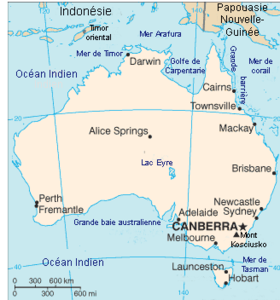 carte : Géographie de l'Australie