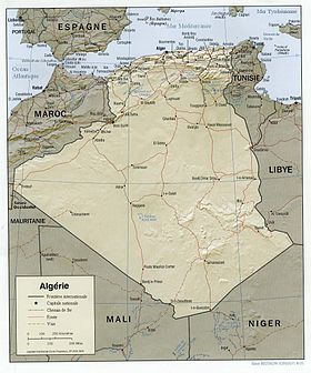carte : Géographie de l'Algérie