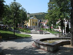 Le centre de Raška, avec l'église de l'Archange Saint-Gabriel