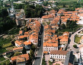 Vue aérienne du centre