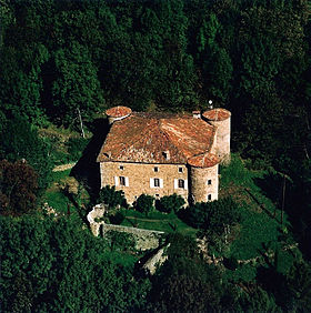 Vue aérienne sur le Château du Pin