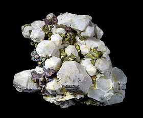 Chalcopyrite sur quartz - District de St Agnes, Cornouailles, Angleterre