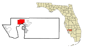Charlotte County Florida Incorporated and Unincorporated areas Port Charlotte Highlighted.svg