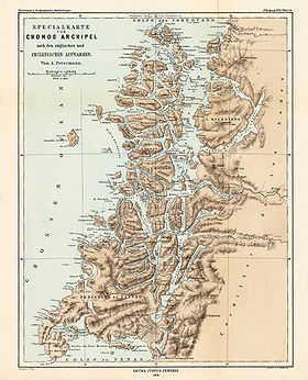 Cartographie de l'archipel de Chonos