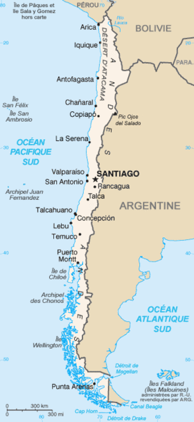 carte : Géographie du Chili