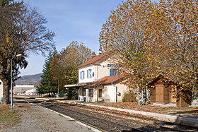 La gare, façade côté voies