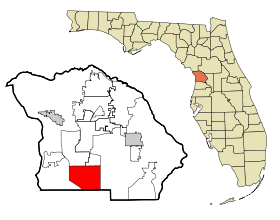 Citrus County Florida Incorporated and Unincorporated areas Sugarmill Woods Highlighted.svg