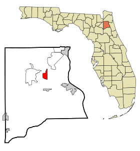 Clay County Florida Incorporated and Unincorporated areas Asbury Lake Highlighted.svg