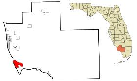 Collier County Florida Incorporated and Unincorporated areas Marco Island Highlighted.svg
