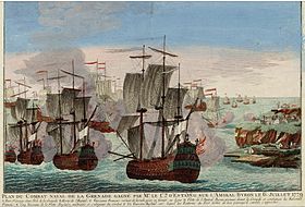 Combat naval devant la Grenade 6 juillet 1779 victoire de d Estaing.jpg