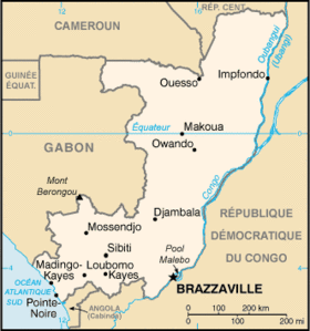 carte : Géographie de la République du Congo