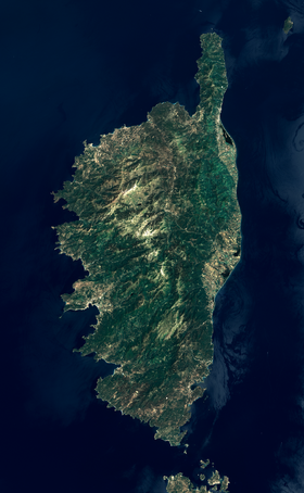 Photo satellite de la Corse (NASA)