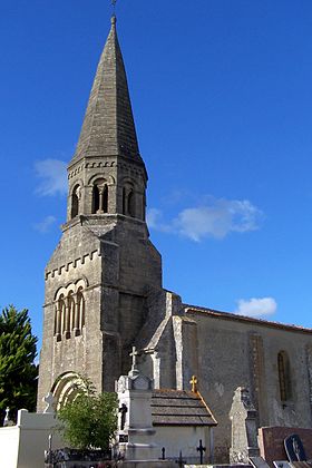 Façade ouest et clocher (août 2011)