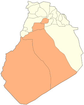 Localisation de la daïra dans la wilaya d'El Bayadh
