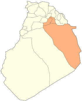 Localisation de la daïra dans la wilaya d'El Bayadh