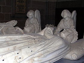 Gisants de François II et Marguerite de Foix