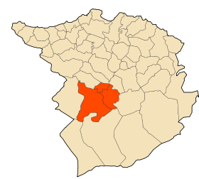 Localisation de la daïra dans la Wilaya de Tlemcen