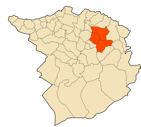 Localisation de la daïra dans la Wilaya de Tlemcen