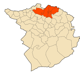 Localisation de la daïra dans la Wilaya de Tlemcen