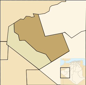 Localisation de la commune dans la wilaya de Tindouf