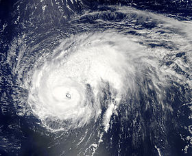 Image satellite de l'ouragan Danielle.