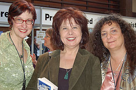 Nancy Kress (au centre), avec Delia Sherman (à gauche) et Ellen Datlow (à droite)