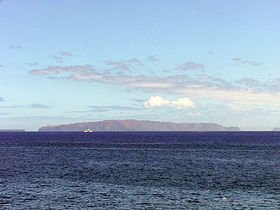 Vue de Deserta Grande depuis l'île de Madère.
