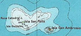 Carte des îles Desventuradas.