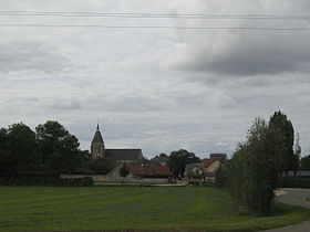 Digny vu depuis la route de Chartres