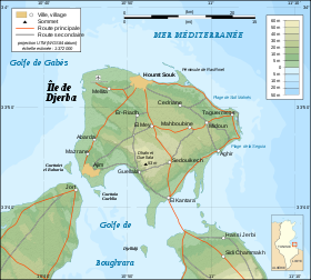 Carte topographique de l’île