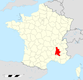 Localisation de la Drôme en France