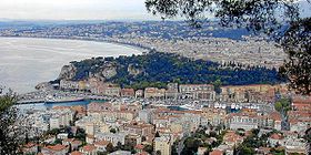 Le port de Nice vu depuis le mont Boron