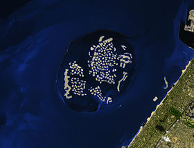 Image satellite de The World en 2009.
