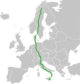 Itinéraire de la route européenne 45