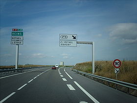 La E46 en France près de Rethel