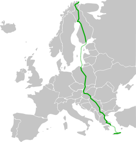 Itinéraire de la route européenne 75