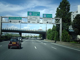 Photographie de la route A 4 : L’autoroute 700 m avant l'échangeur A4-BP