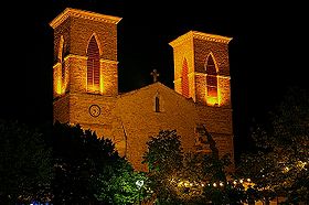 Église de Grenade, de nuit