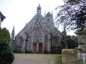 façade ouest de l'église paroissiale de Langonnet