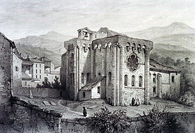 Gravure de l'église Saint-Léger de la fin du XIXe siècle