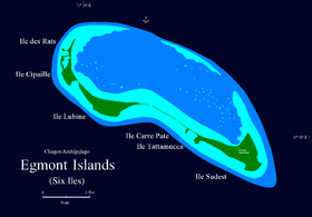 Carte des îles Egmont.